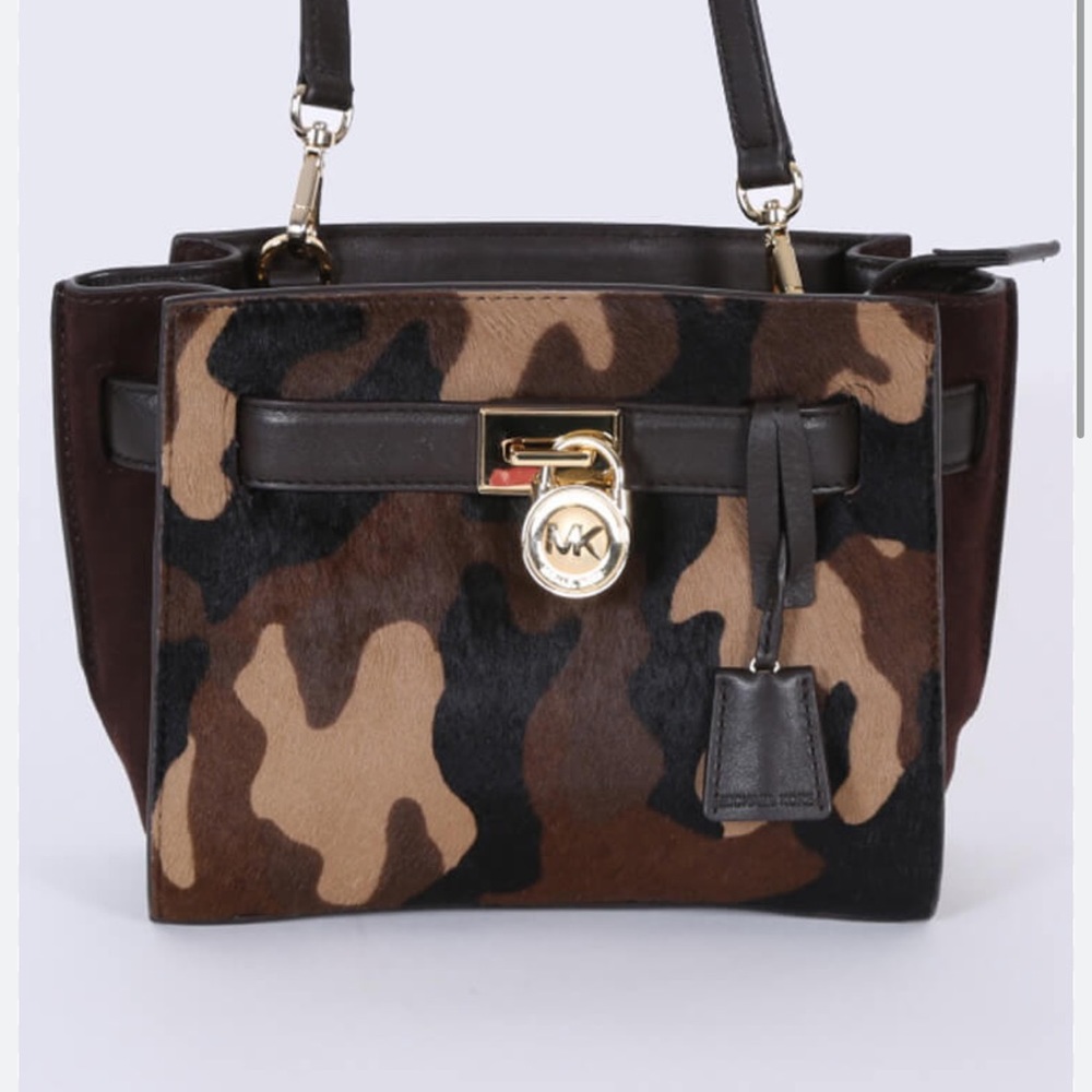 Michael Kors Camouflage Crossbody Bag - Brown and Black